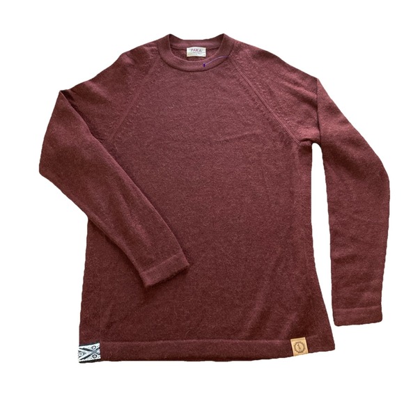 PAKA Other - PAKA Original Crew Sweater Men's Sz S New Burgundy Alpaca Blend Handmade
